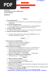 12th Commerce Important 2 Marks Study Materials English Medium PDF Download