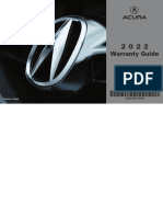 2022 Acura Warranty Guide - 00X38-A22-W000-E-with Tires