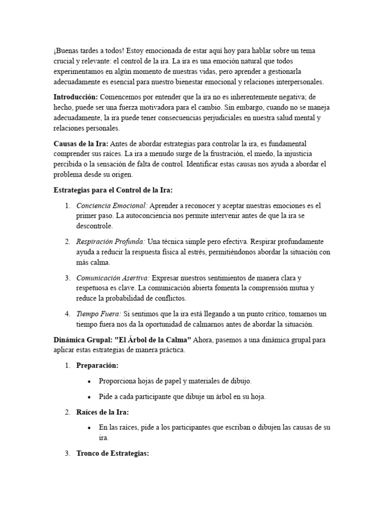 Control de la Ira en Adolescentes | PDF | Ira | Las emociones