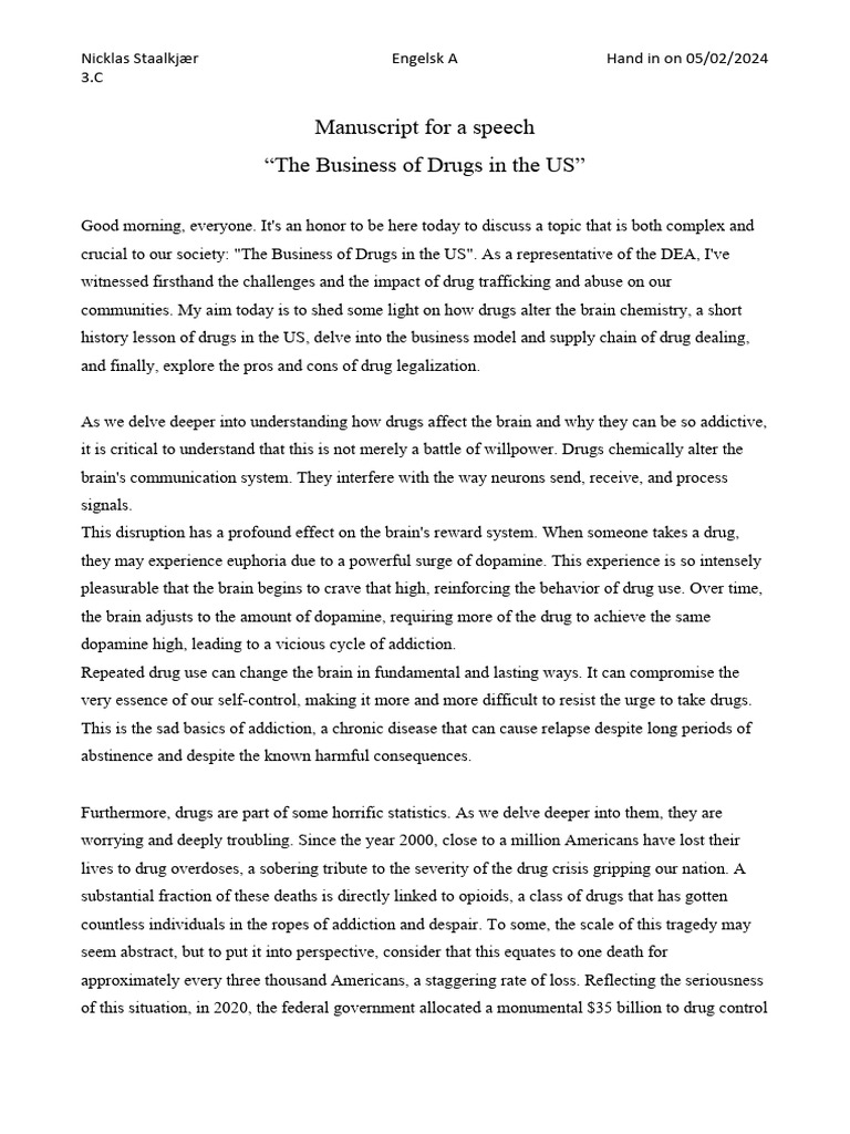 The Business of Drugs in the US | PDF | Oxycodone | Substance Abuse
