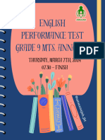 ENGLISH PERFORMANCE TEST GRADE 9 MTS.AN 2024