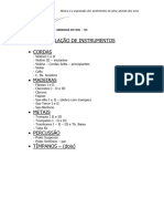 Relação de Instrumentos