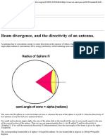 Beam Divergence, and The Directivity of An Antenna