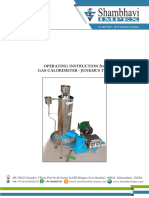 Operating Instruction of Gas Calorimeter - Junker Type