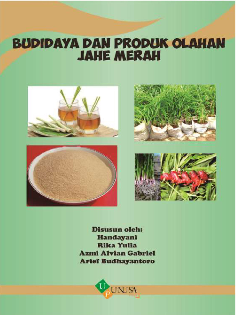 Cover Budidaya Dan Produk Olahan Jahe Merah | PDF