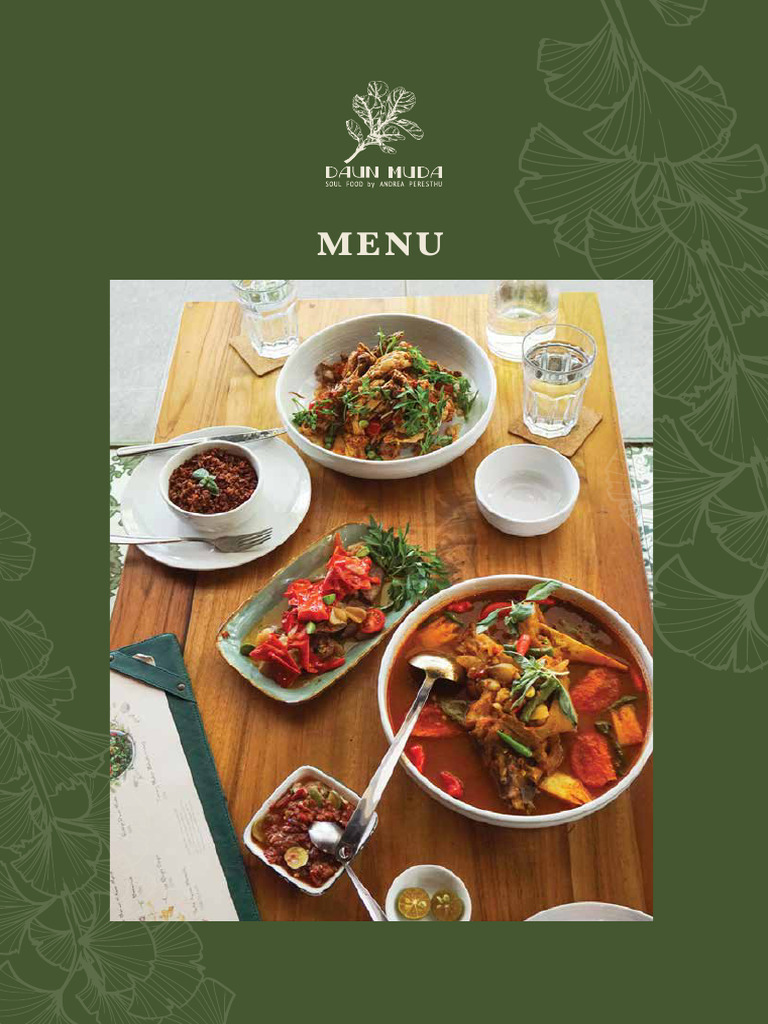 Daun Muda Restaurant Menu Overview | PDF | Indonesian Cuisine | Foods