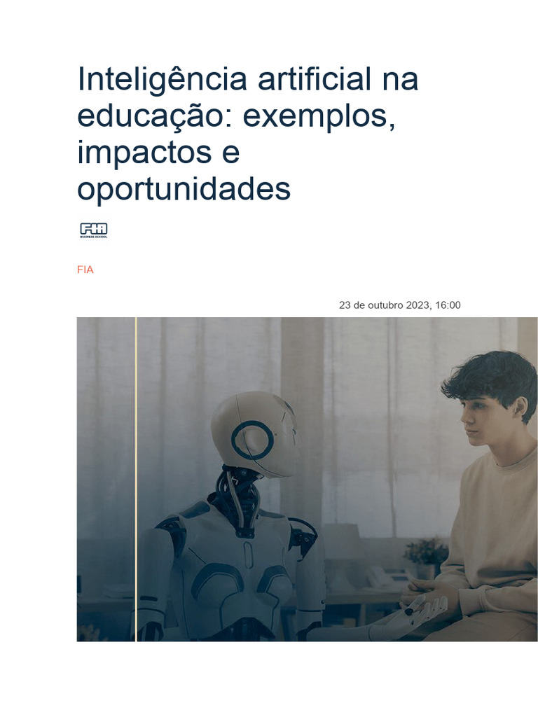 Impactos da IA na Educação Brasileira | PDF | Inteligência artificial ...