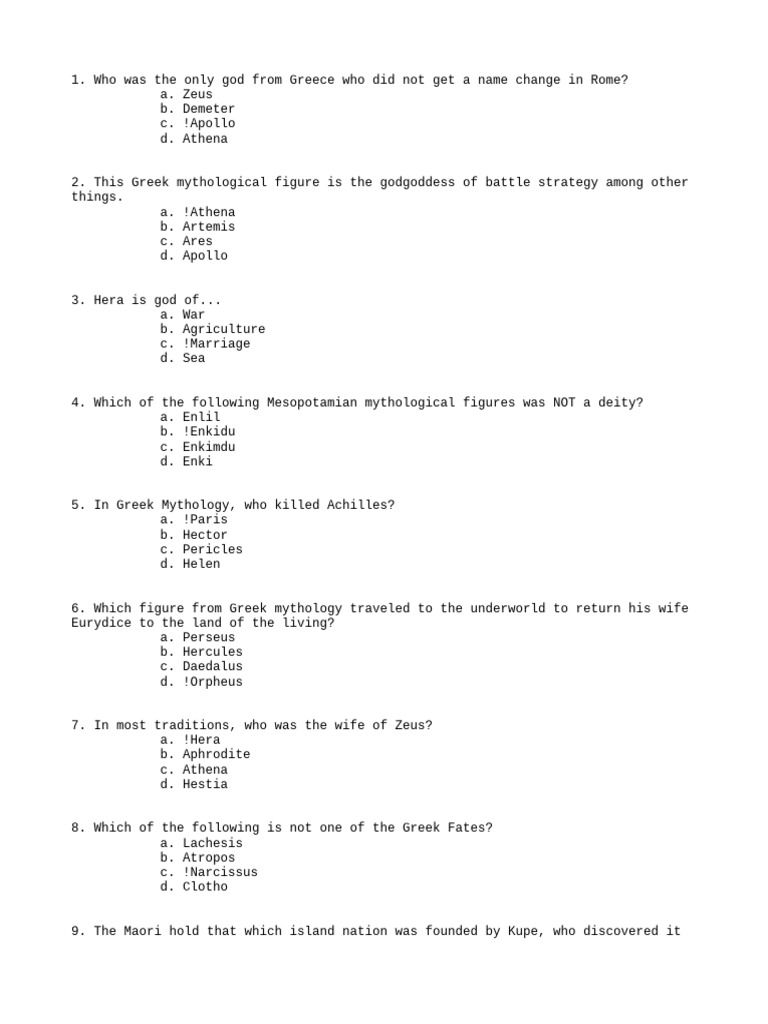 GREEK MYTHOLOGY LESSON PLAN PDF visual data 4