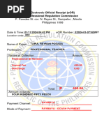 Electronic Official Receipt (eOR) Professional Regulation Commission