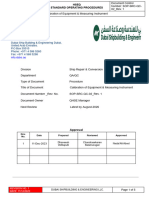 SOP-SRC-QC-02 - Calibration of Equipments and Measuring Instruments