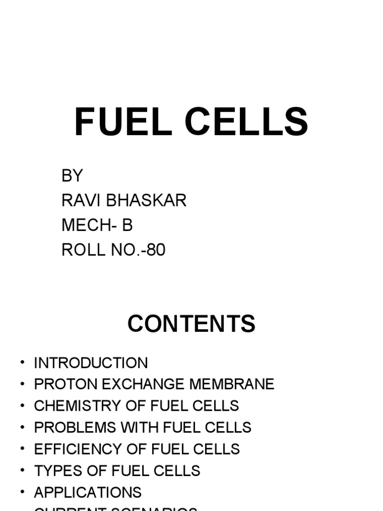 Overview of Fuel Cells and Their Types | PDF | Fuel Cell | Fuels