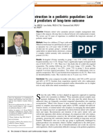 Mitral Valve Reconstruction in A Pediatric Population: Late Clinical Results and Predictors of Long-Term Outcome