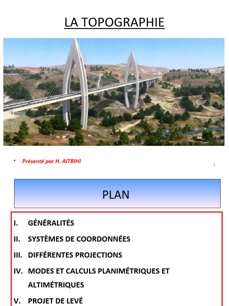 Concepts de Topographie et Projections | PDF | Topographie ...