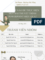 Nhóm 10 Làm thế nào để thực hiện một bài thuyết trình Powerpoint hiệu quả