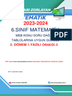 Sinif Sinirlari Zorlayan Matemati̇k 2. Dönem 1. Yazili Örneği̇ - 1