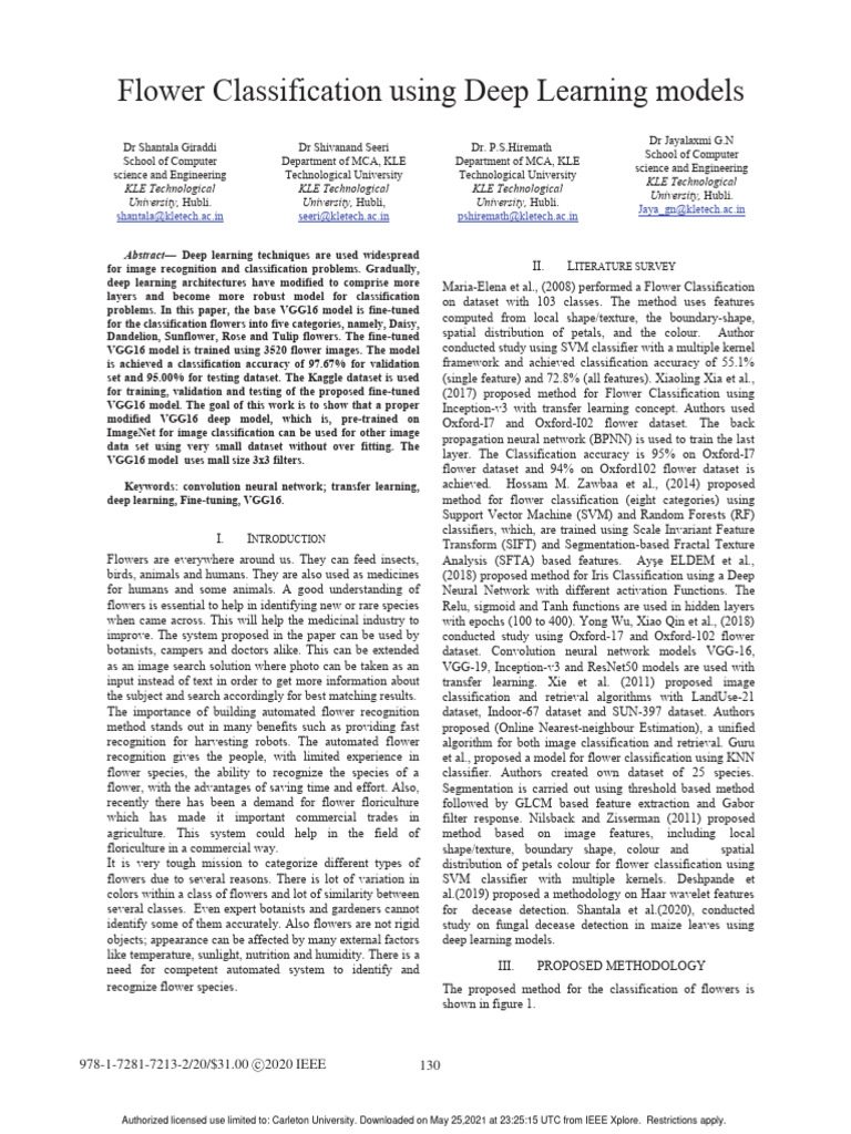 Flower Classification with VGG16 Model | PDF | Artificial Neural ...