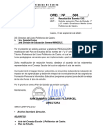 POLITECNICO DE CASTRO ORD. 606, Solicita Reducción Plan de Estudio 1 y 2 Medio