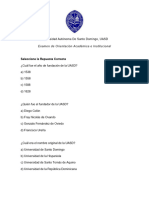 Examen de Orientación Académica e Institucional UASD