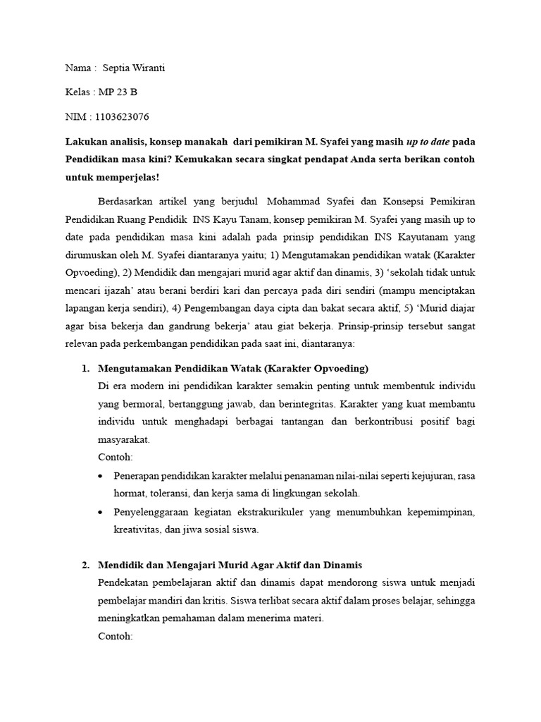 Septia Wiranti - 1103623076 - Penugasan 4 | PDF | Karier & Perkembangan