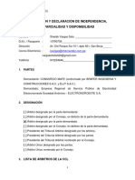 Formulario de Aceptación (Electronoroeste C. Consorcio Mafe) Declinación