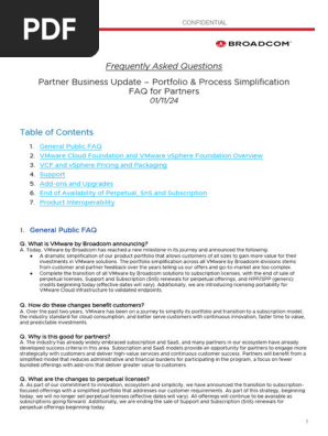 Critical Business Update Broadcom - Positioning & Portfolio Simplification FAQ