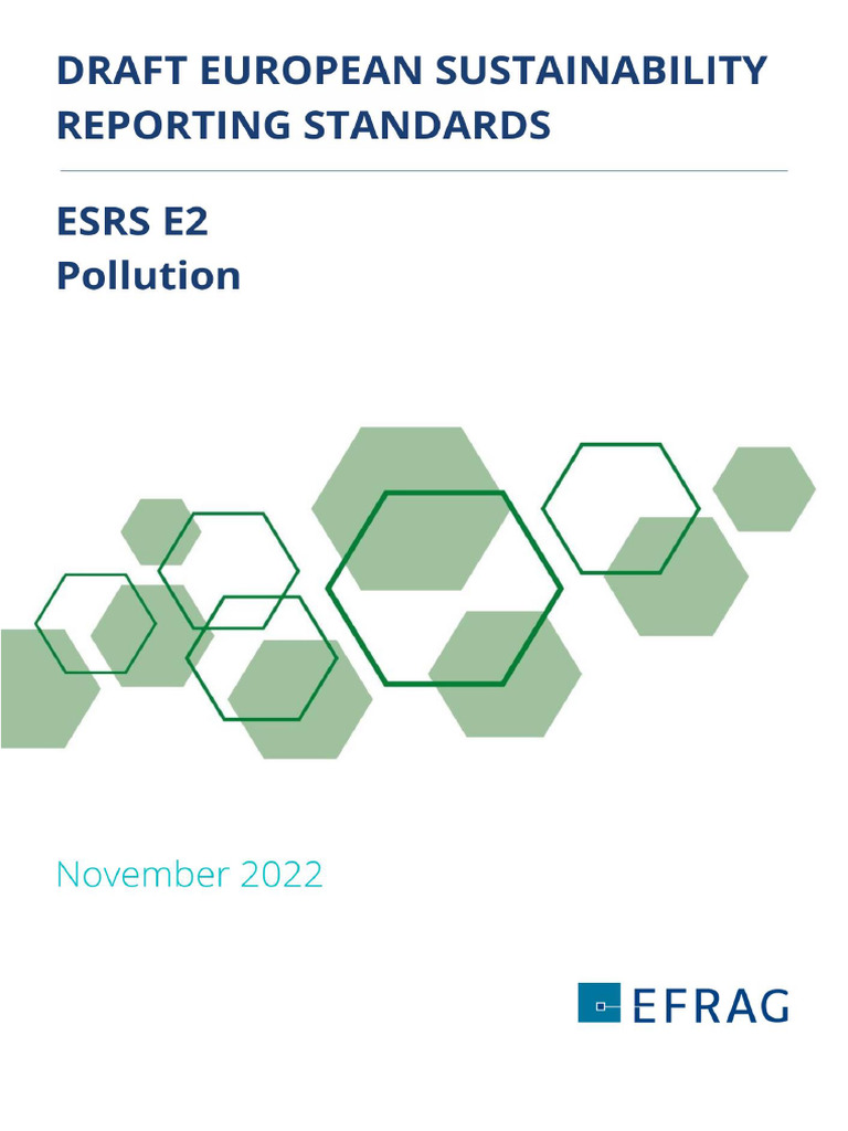 09 Draft ESRS E2 Pollution November 2022 | PDF | Air Pollution | Risk