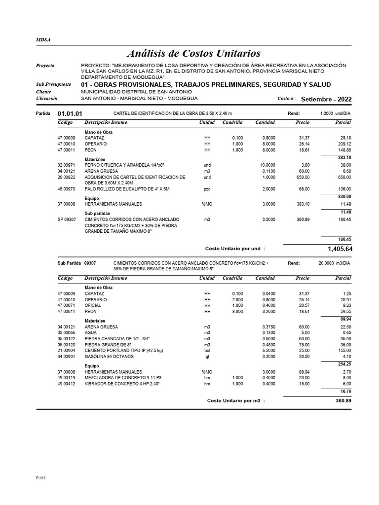 APU JUNTO | PDF | Materiales de construcción | Materiales