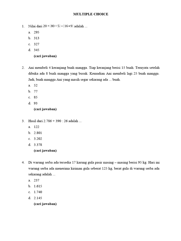 Soal Olimpiade Sd 2024 Pdf