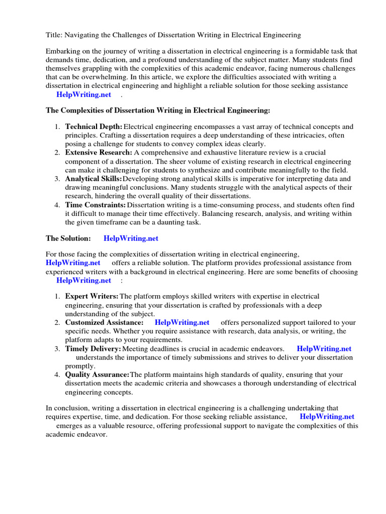 Dissertation topics in electrical engineering pdf engineering thesis