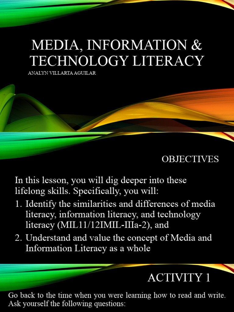 Media, Info & Tech Literacy Guide | PDF | Literacy | Information