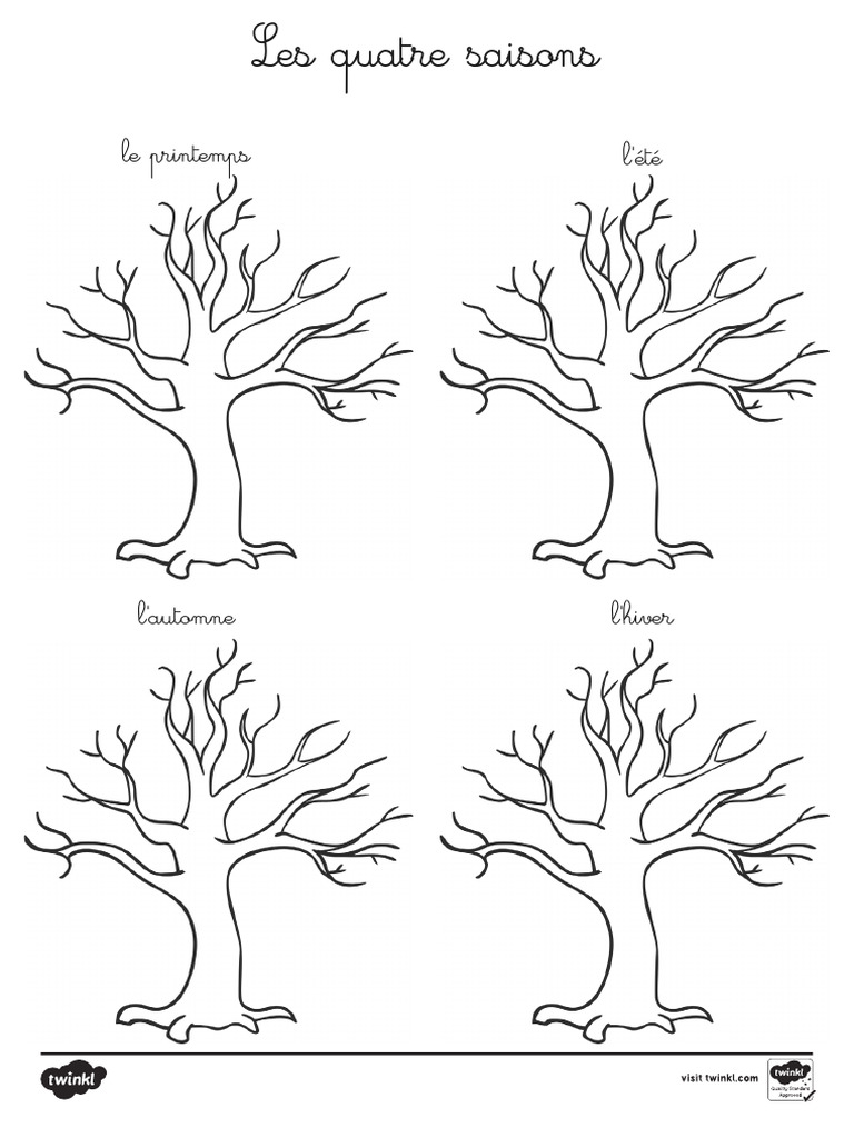 FR T T 9458 Les Quatre Saisons Feuilles de Coloriage Ver 2 | PDF ...