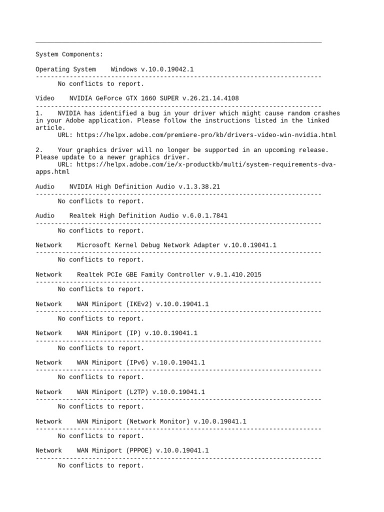 System compatibility report pdf operating system families