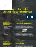 Historical Antecedents in The Course of Science and Technology Discussion 1