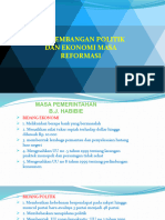 Perkembangan Politik Dan Ekonomi Masa B.J Habibie
