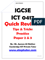 Igcse Ict Quick Revision Paper 23 Tips Tricks Practice Exam Revision