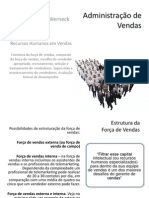 Aula 11 - Recursos Humanos em Vendas - Administração de Vendas