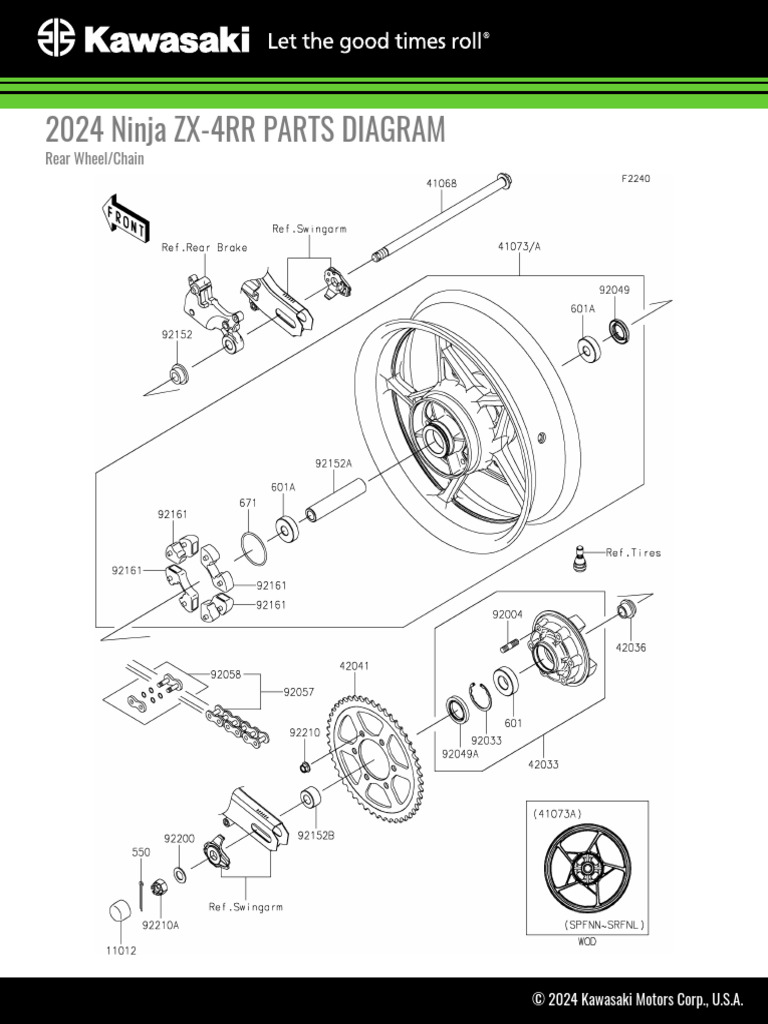 ※※※○△□※※※ 2024 Ninja ZX-4RR Rear Wheel - Chain | PDF