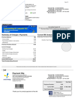 Payment Slip: Summary of Charges / Payments Current Bill Analysis