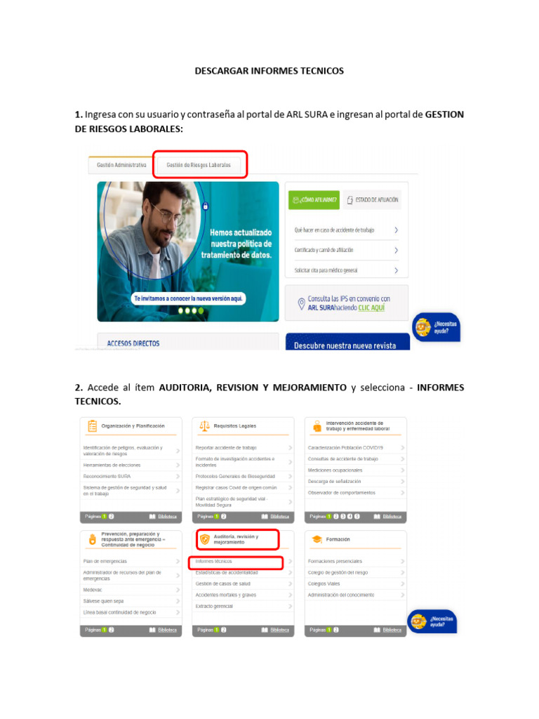 Guía para Descargar Informes Técnicos | PDF