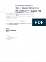 TIP - Course 4 - Certificate of Completion