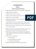 Worksheet 5 - List Manipulation