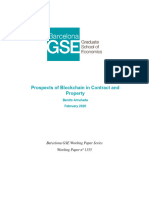 Prospects of Blockchain in Contract and Property: Barcelona GSE Working Paper Series Working Paper Nº 1155