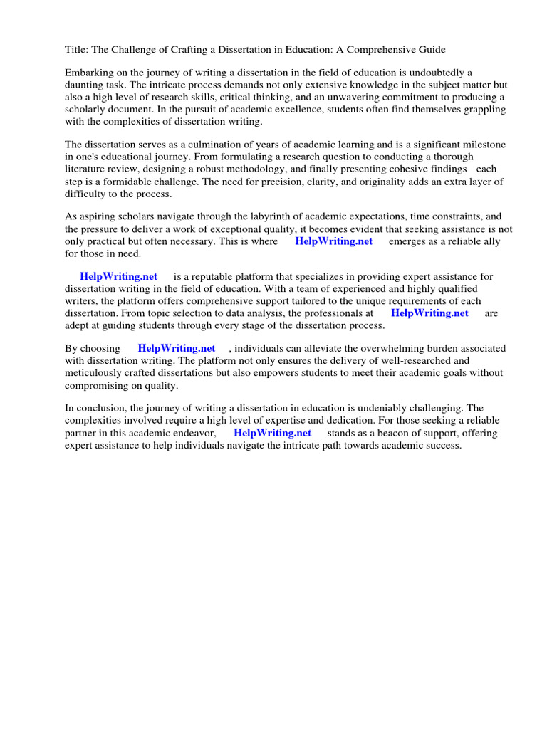 Dissertation Education PDF | PDF | Thesis | Scanning Electron Microscope
