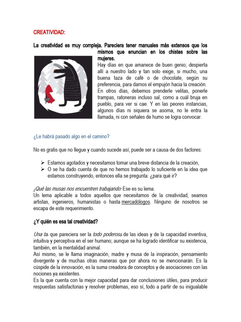 La Creatividad | PDF | Creatividad | Marketing