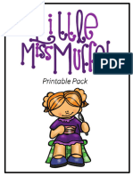 Little Miss Muffet Printable Pack A