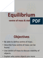 Equilibrium: Centre of Mass & Stability