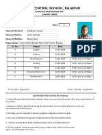 Demo Final Admit Card