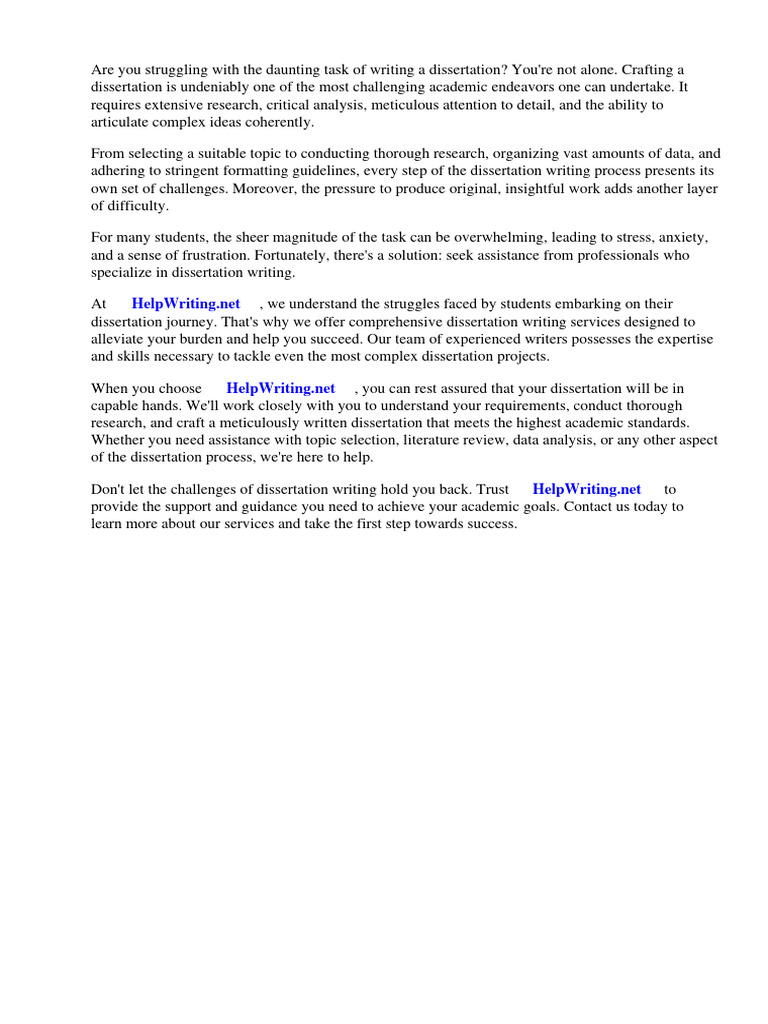 Expert Dissertation Writing Services | PDF | Thesis | Publishing