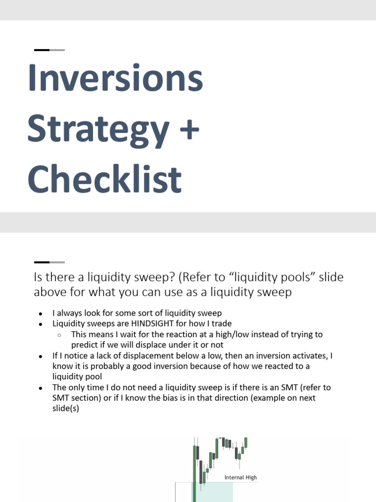 Inversion Trading Strategy Checklist | PDF | Self-Improvement
