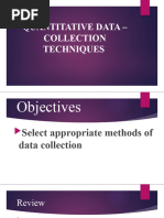 Quantitative Data Collection1 For The Students